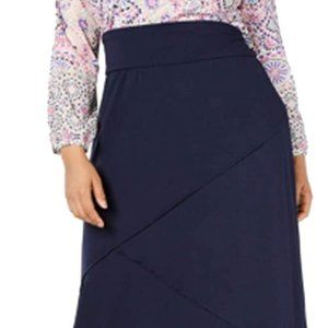 Style & Co. Womens Plus Surplice Solid Maxi Skirt
